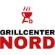 Ein rotes Grill-Symbol über dem Schriftzug "Grillcenter Nord" in Schwarz und Rot.