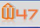 Logo mit einem orangefarbenen "W" und der Zahl "47" auf grauem Hintergrund.