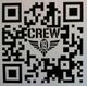 QR-Code mit der Aufschrift "CREW 19" in der Mitte und Flügeln darunter.