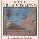 Immagine dell'insegna di Hotel Villa Cosilinum con un antico affresco e testo "L'ospitalità a Padula".