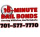10-Minute Bail Bonds logo with contact number and location in Williston, North Dakota.