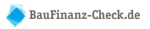 Logo von BauFinanz-Check.de mit blauem geometrischem Symbol.