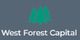 Logo with three green trees above the text "West Forest Capital" on a gray background.