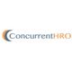 Concurrent HRO logo with gray and orange text on a white background.
