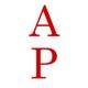 Weiße Fläche mit den roten Buchstaben "A" oben und "P" unten.