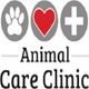 Animal Care Clinic logo with paw, heart, and cross icons.