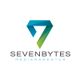 Logo der Sevenbytes Medienagentur mit einem stilisierten, blauen und grünen geometrischen "7".