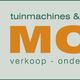 MOLS logo, tuinmachines & gereedschap, verkoop, onderhoud en reparatie, met groene en oranje details.