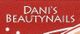 Roter Hintergrund mit dem weißen Schriftzug "Dani's Beautynails".