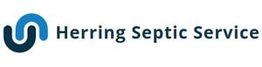 Blue and black logo with the text "Herring Septic Service" on a white background.