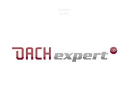 Textlogo "DACHexpert" in Rot und Grau mit einem kleinen Dachsymbol.