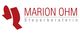 Logo mit rotem Symbol und Text: "Marion Ohm, Steuerberaterin" in weißem Hintergrund.