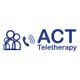 Logo with three figures, a ringing phone, and the text “ACT Teletherapy”.
