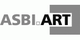 Schwarz-weißes Logo mit "ASBI.ART" in unterschiedlicher Schriftstärke.