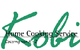 Logo mit grünem Text: "Kobi", darunter "Home Cooking Service, Catering von A-Z".