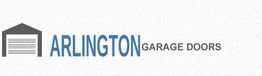 A logo with a garage icon and the text: "ARLINGTON GARAGE DOORS."
