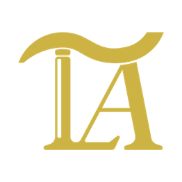 Logo dorato con lettere stilizzate "IA".