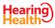 "Hearing Health logo in red and orange with an ear design on the 'g'."