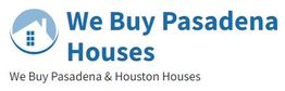 "We Buy Pasadena Houses logo with house icon and text for Pasadena & Houston properties."
