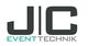 Logo: J|C Eventtechnik in schwarzer und türkisfarbener Schrift.