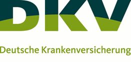 Logo der DKV, Deutsche Krankenversicherung, in Grün und Weiß.