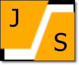 Logo laranja e preto com as letras "J" e "S" destacadas.