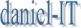 Logo mit dem Schriftzug "daniel-IT" in blauer, verkünstelter Schrift.