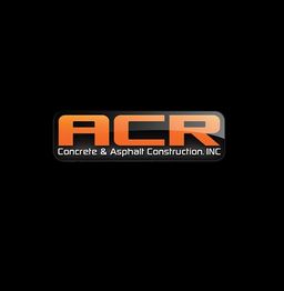 Logo of ACR Concrete & Asphalt Construction, INC on a black background.