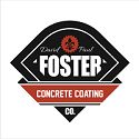 Logo for "Foster Concrete Coating Co." with a black and red design and a circular gear motif.