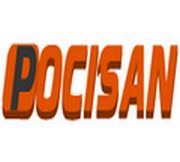 Texto "POCISAN" en letras naranjas con una "P" gris.