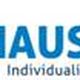 Logo von iQ Hausbau mit Slogan "Individualität & Qualität" in Blau.