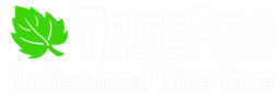 Green leaf logo with "TREEPRO Professional Tree Care" text.