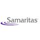 "Samaritas logo with a purple swirl below the name."