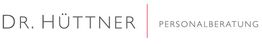 Logo von Dr. Hüttner Personalberatung, minimalistisch in Grau mit rotem Streifen.