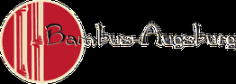 Rotes Logo mit Bambus-Stäben und dem Schriftzug "Bambus-Augsburg".