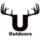 Stylized "U" with antlers on top, text "Outdoors" below.