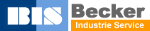 Logo von BIS Becker Industrie Service mit blauen und grauen Buchstaben auf weißem Hintergrund.