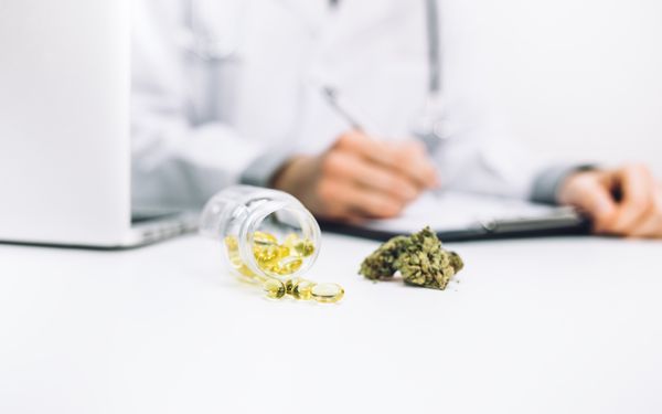 Arzt verschreibt medizinisches Cannabis.
