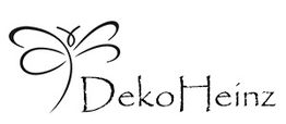 Schmetterlingslogo mit dem Schriftzug "DekoHeinz".