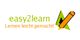 Logo von easy2learn mit Slogan "Lernen leicht gemacht!" und einem Stift auf einem Geometriedreieck.