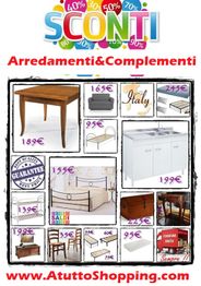 Sconti su arredamenti e complementi vari con prezzi e immagini di mobili su AtuttoShopping.com.
