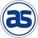 Blaues "as"-Logo in einem Kreis auf weißem Hintergrund.