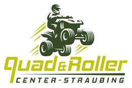 Logo: Person fährt Quad, Text "Quad & Roller Center-Straubing".