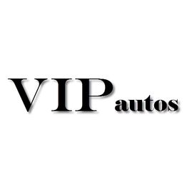 Schwarzer Schriftzug "VIP autos" auf weißem Hintergrund.
