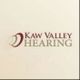Kaw Valley Hearing logo with abstract overlapping circles on the left.
