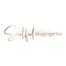 "Soulful Designagentur" Logo in elegantem Schriftzug auf weißem Hintergrund.