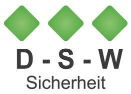 Grünes DSW-Logo mit drei Rauten und dem Wort "Sicherheit" darunter.