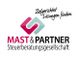 Logo von MAST & PARTNER Steuerberatungsgesellschaft mit Slogan "Zielgerichtet Lösungen finden".