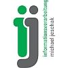 Grünes und graues Logo mit den Buchstaben "ij" und Text "Informationsverarbeitung Michael Jeschek".