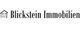 Logo von Blickstein Immobilien mit einem stilisierten Haus links vom Schriftzug.